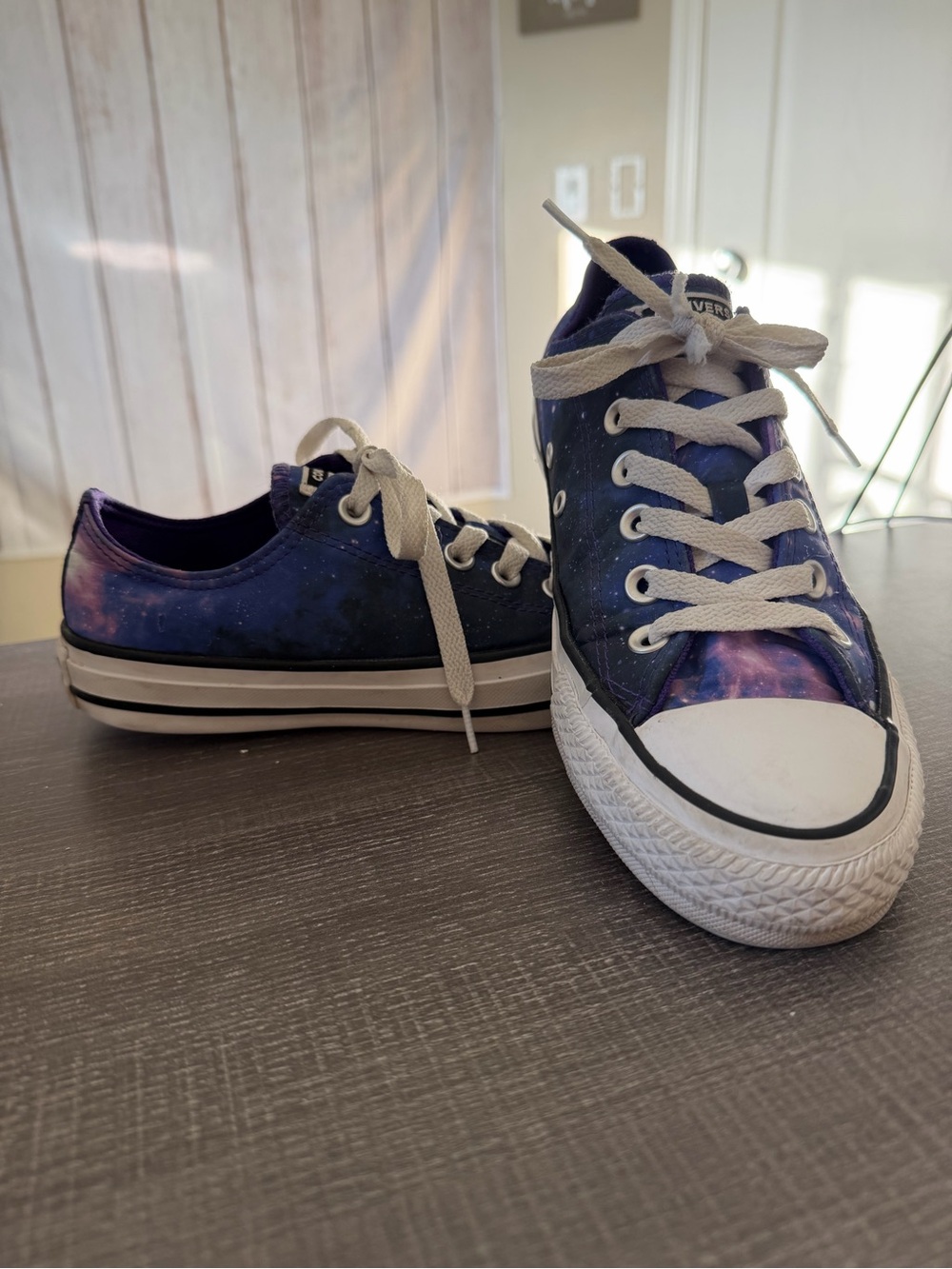 Converse Chuck Taylor All Star Low Top "Miss Galaxy" Nebula Print Sneakers 7.5